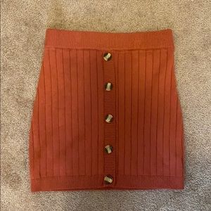 Burnt orange skirt
